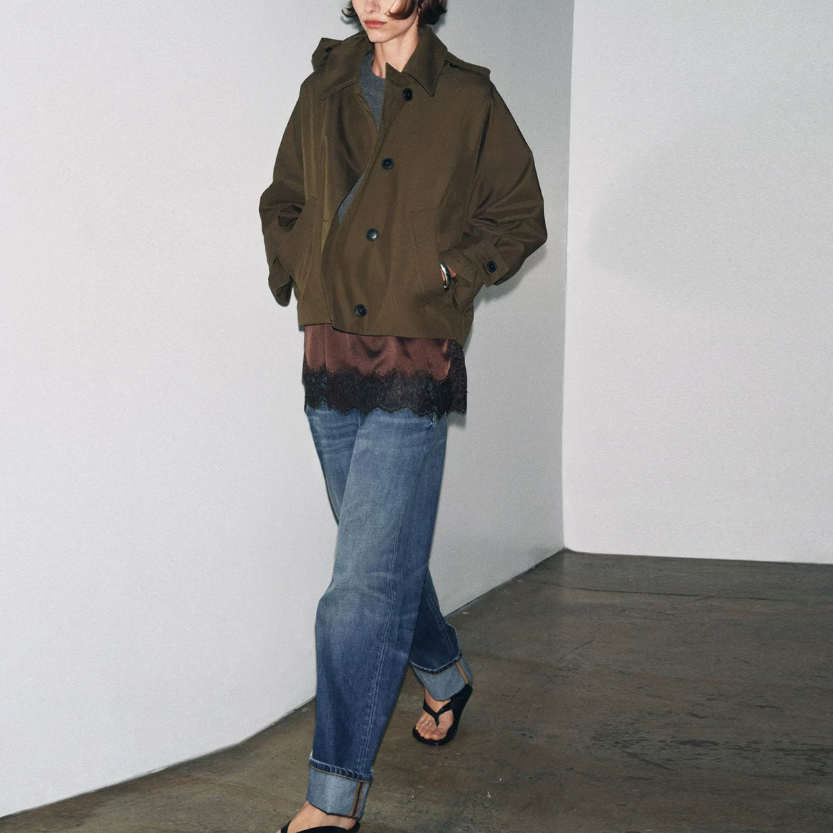Hooded Cape Trench Coat