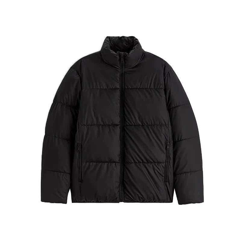 Coated Faux Leather Puffer Jacket
