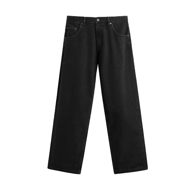 Washed Straight-Leg Jeans