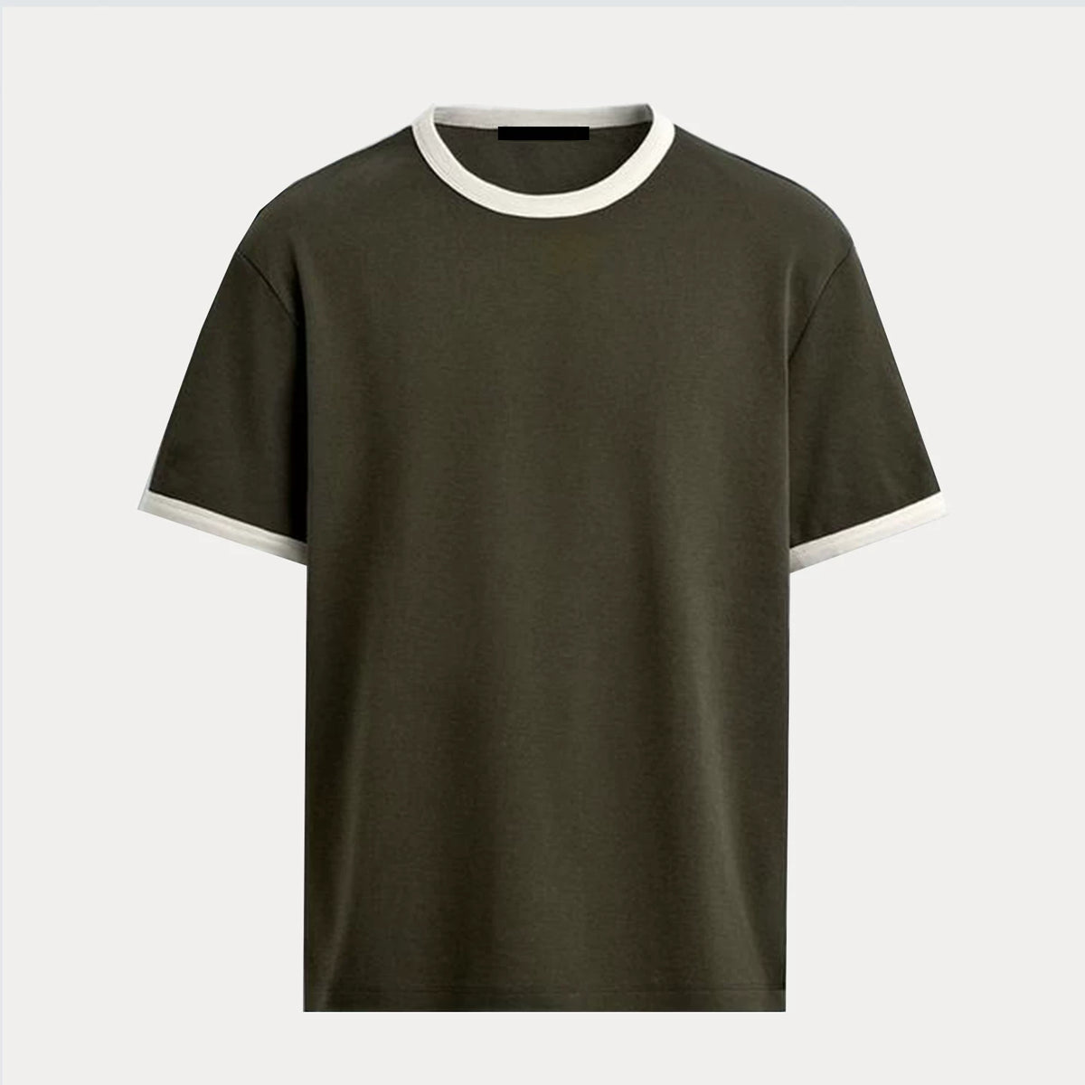 Textured Contrast Slim Tee