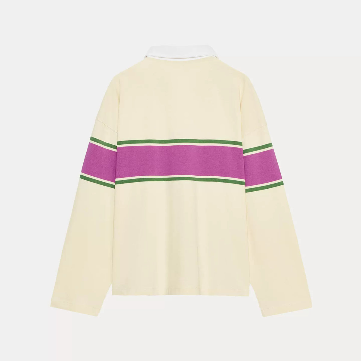 Long-Sleeve Colour-Block Polo