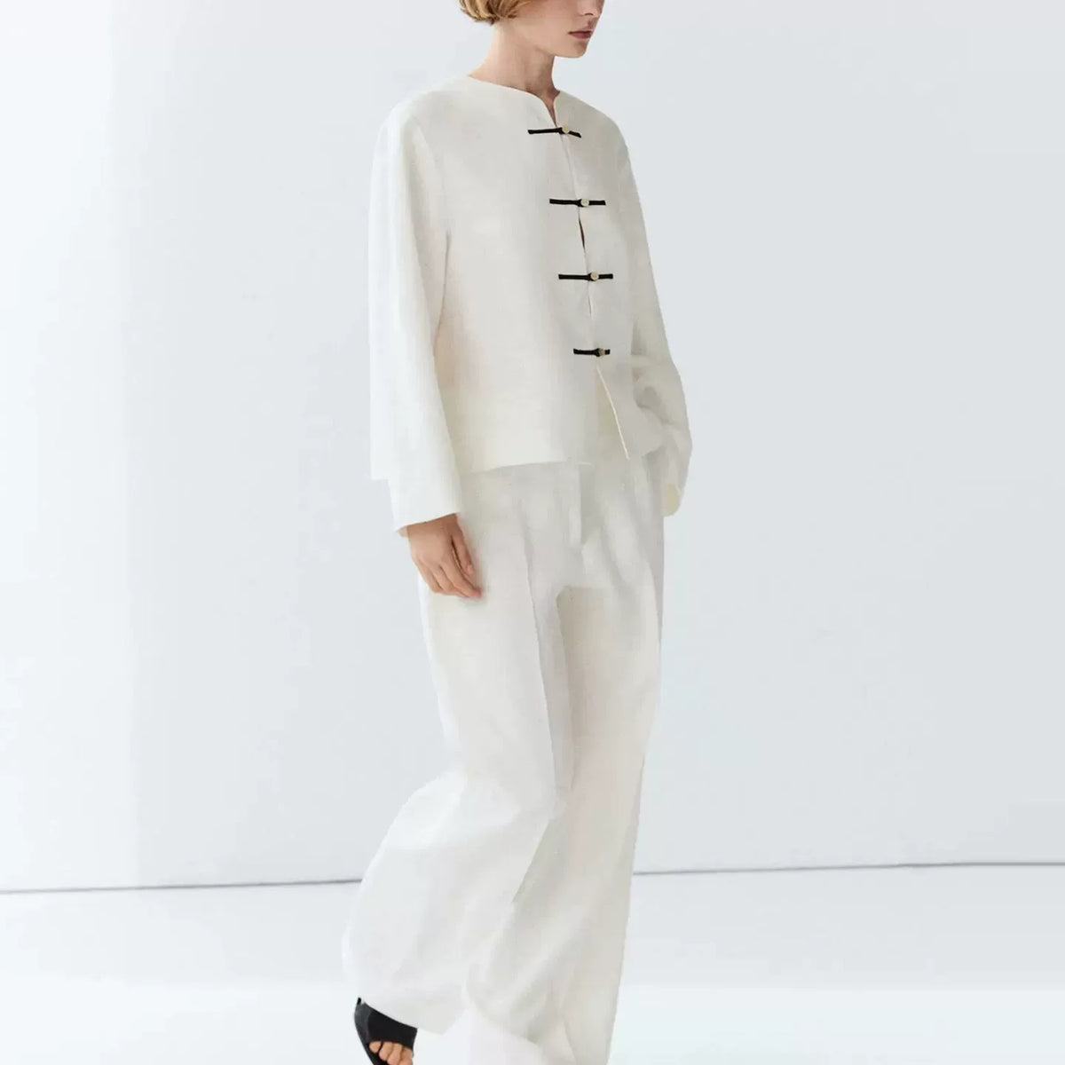 Flowy Button-Detail Shirt