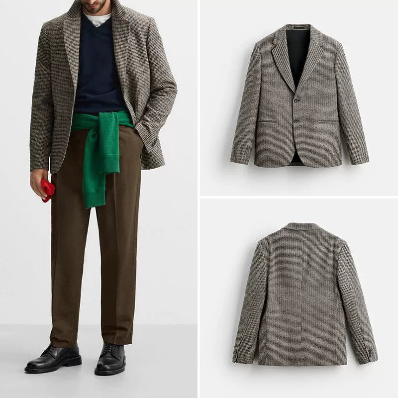 Houndstooth Slim Blazer