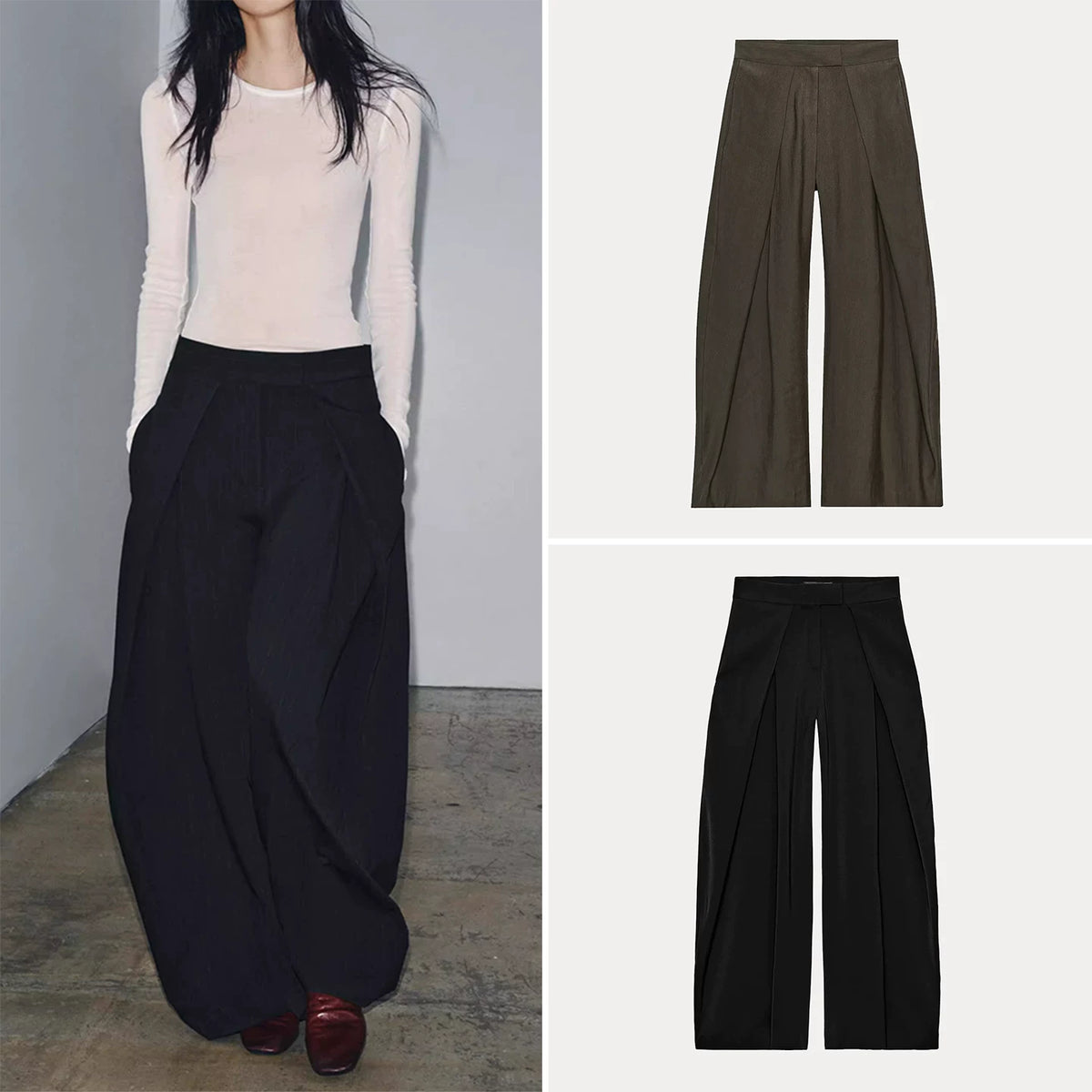 Front-Pleat Relaxed Trousers