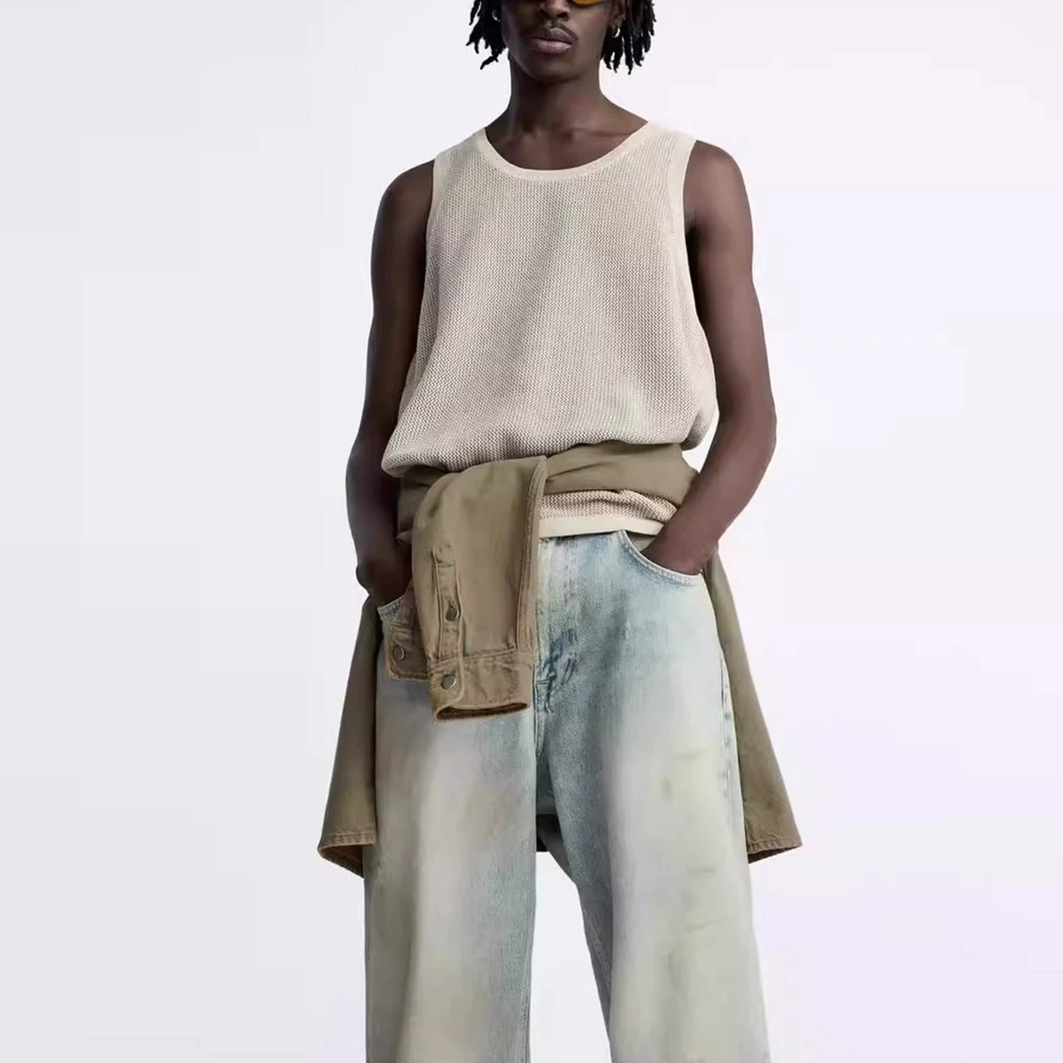 Knit Wide Crew Neck Tank