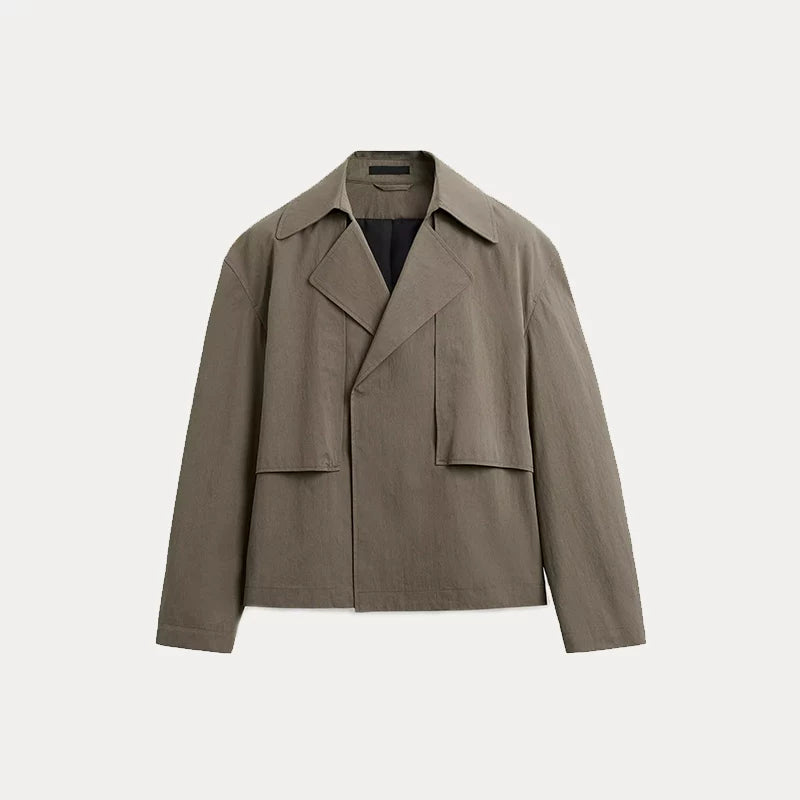 Lightweight Cropped Trench Coat