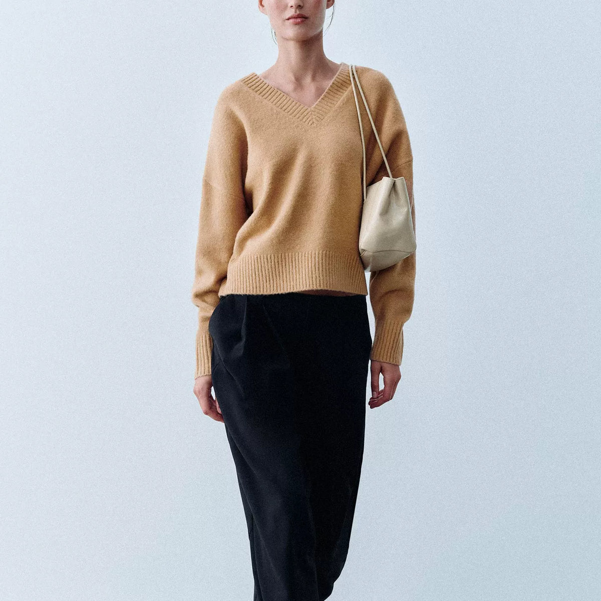 Soft-Touch V-Neck Knit Sweater