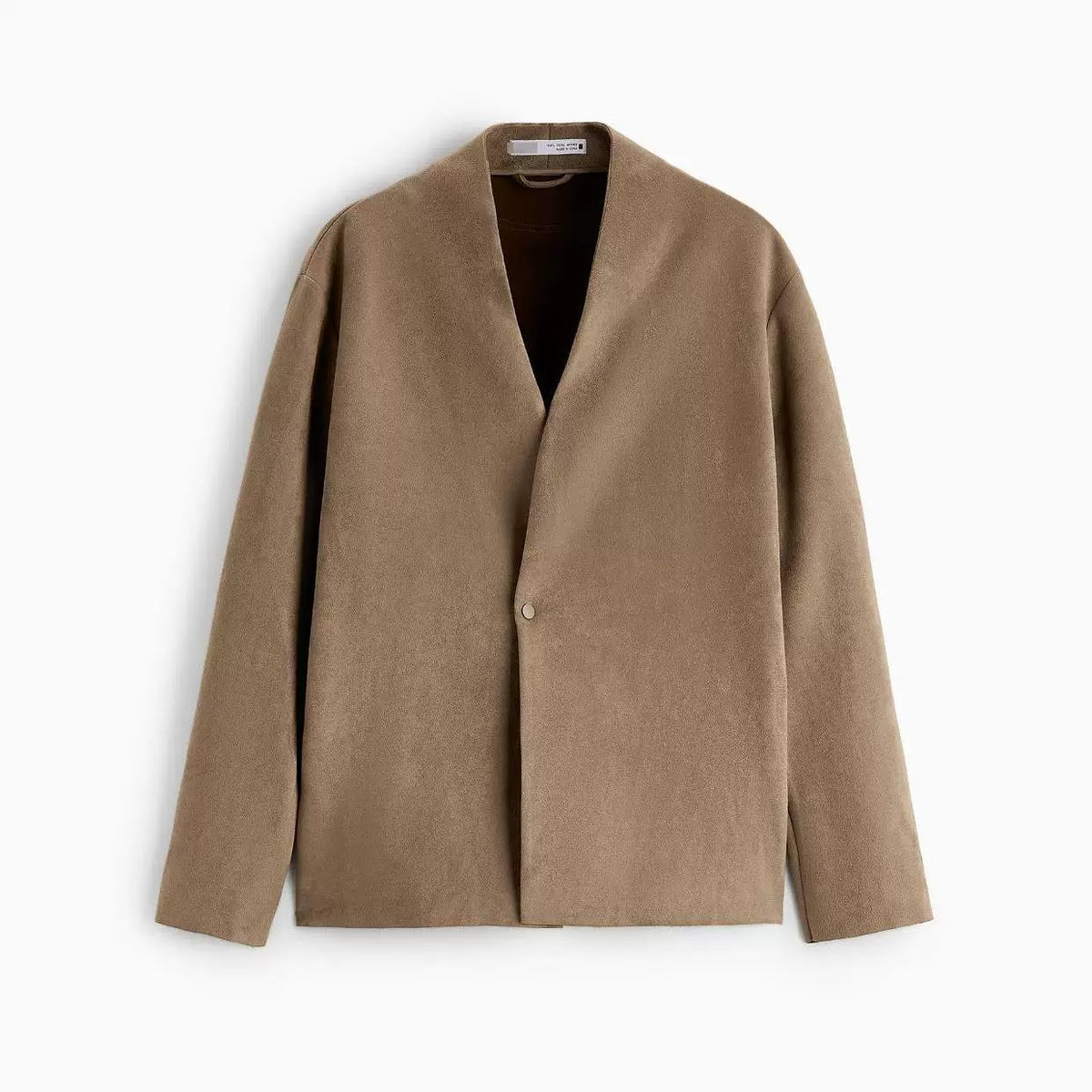 Suede-Effect Blazer Jacket