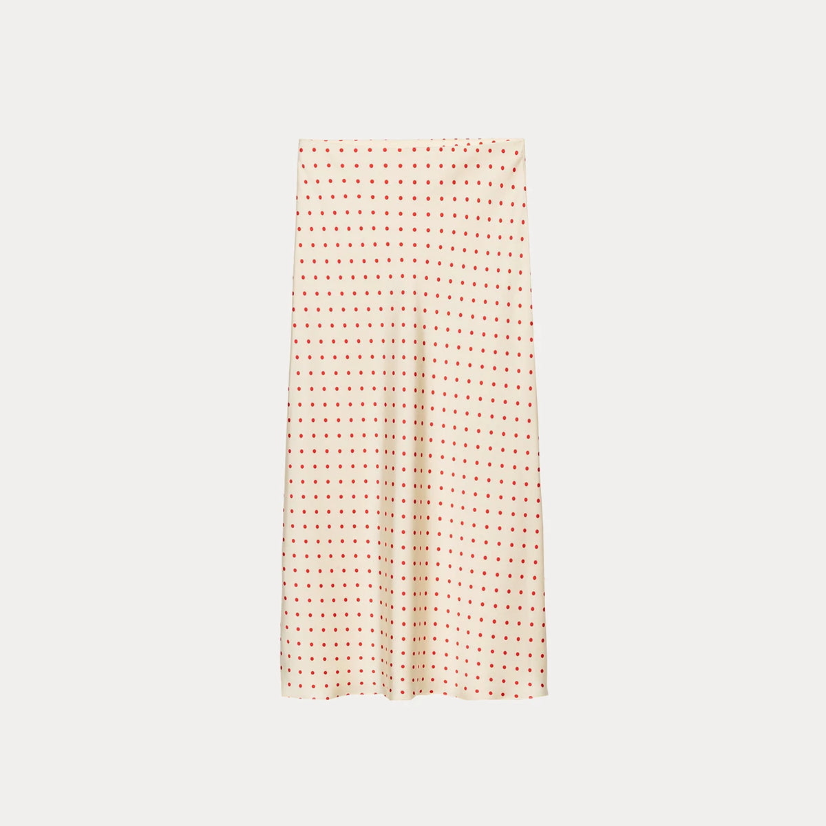 Polka Dot High-Waist Midi Skirt