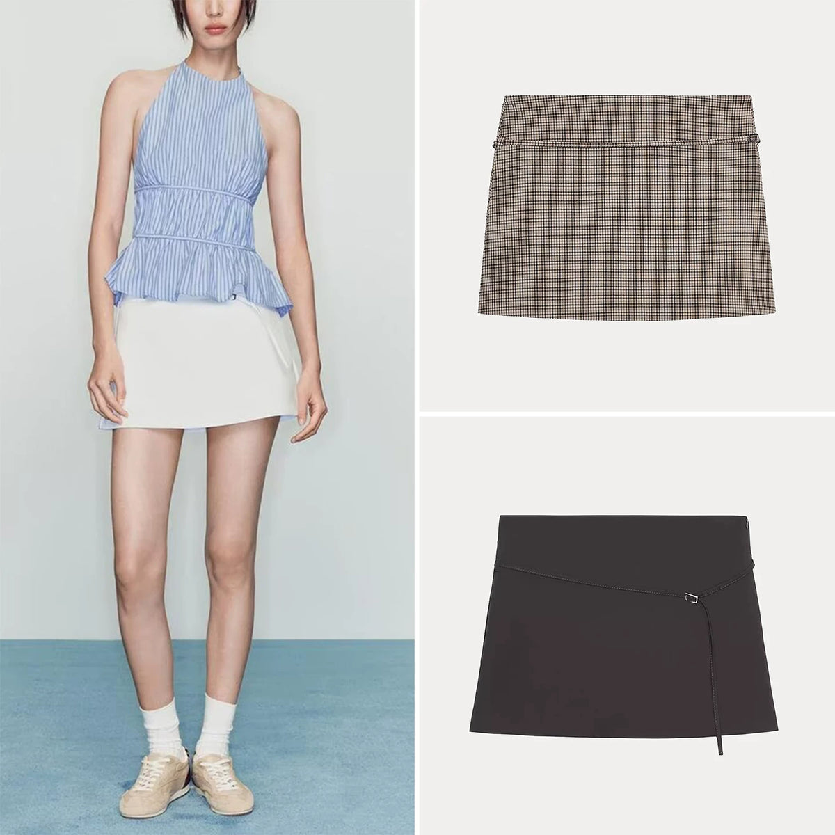Belted Culotte Skirt