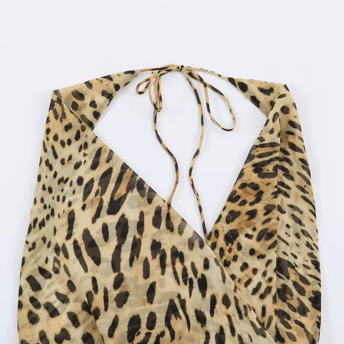 Leopard Print Halter Dress