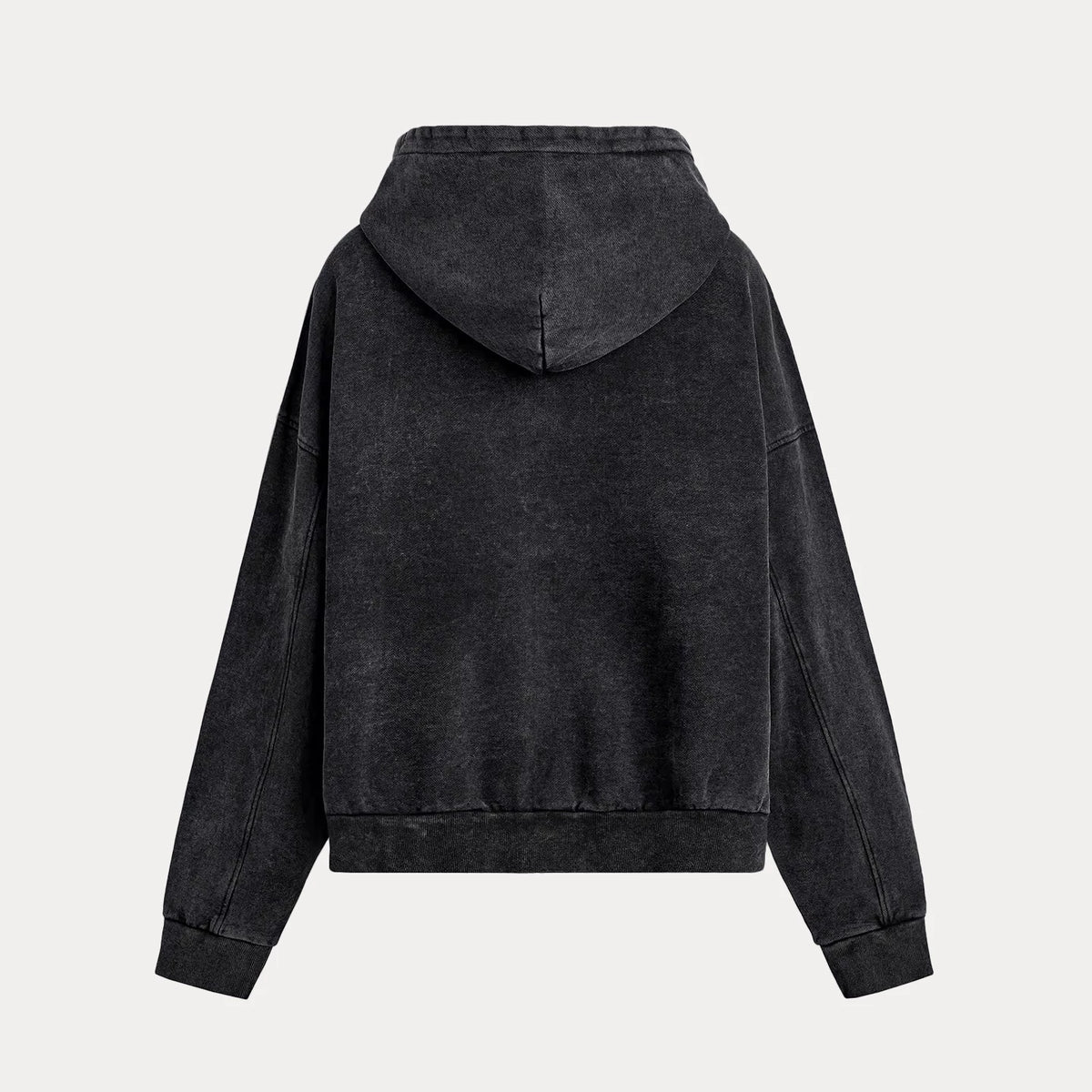 Washed Zip Hooded Sweatshirt