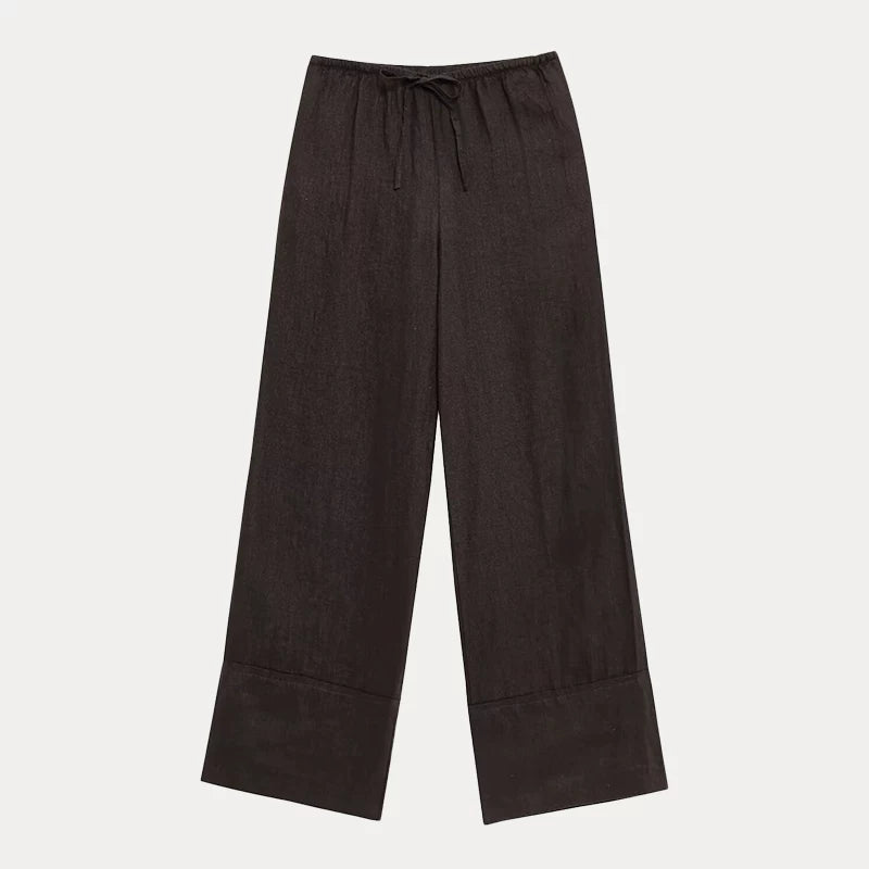 Relaxed Shirt & Wide-Leg Trousers Set