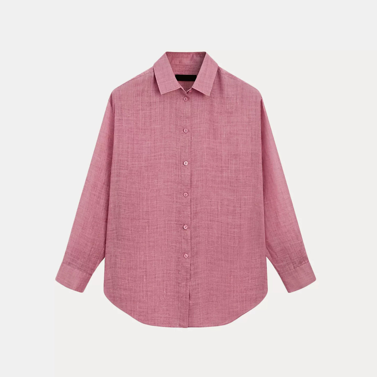 Oversized Collar Long-Sleeve Shirt