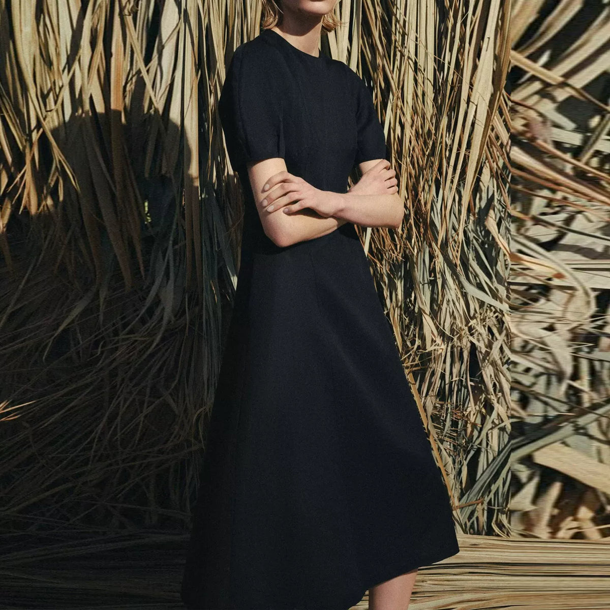 Minimal Relaxed Midi Dress