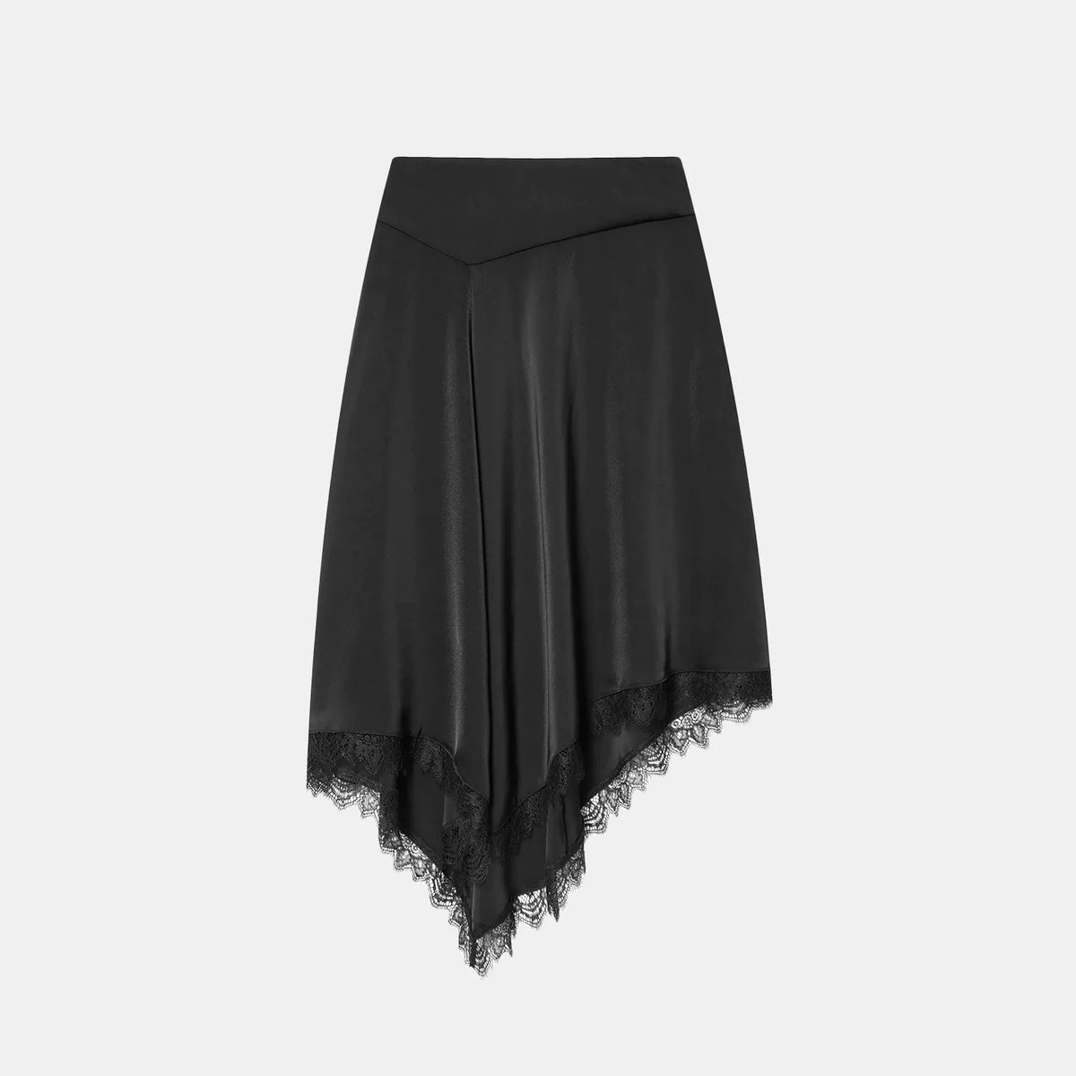 V-Neck Top and Lace Skirt Set