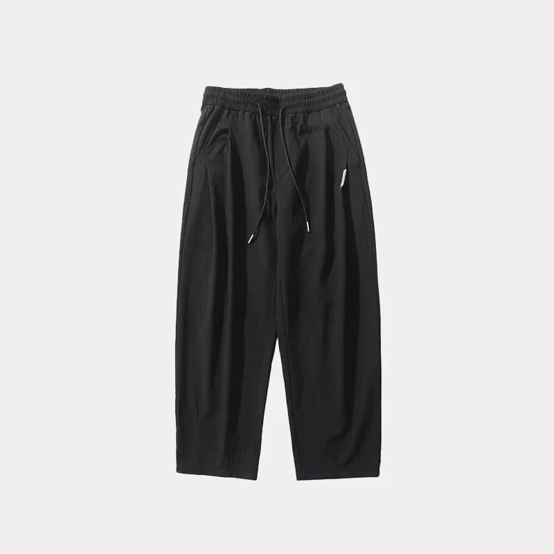 Pleated Straight-Leg Cargo Trousers