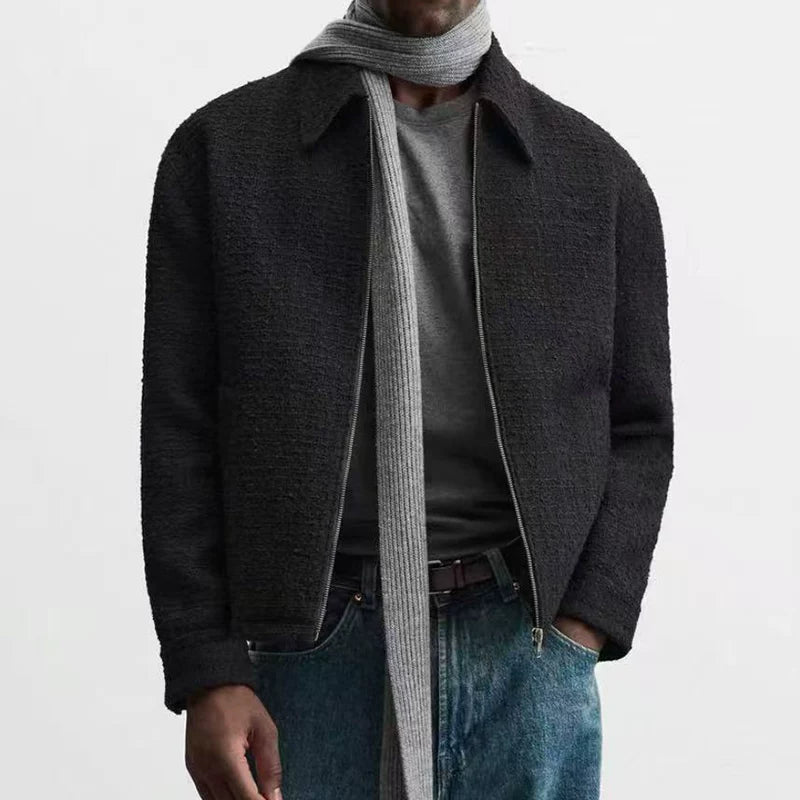 Textured Zip Overshirt