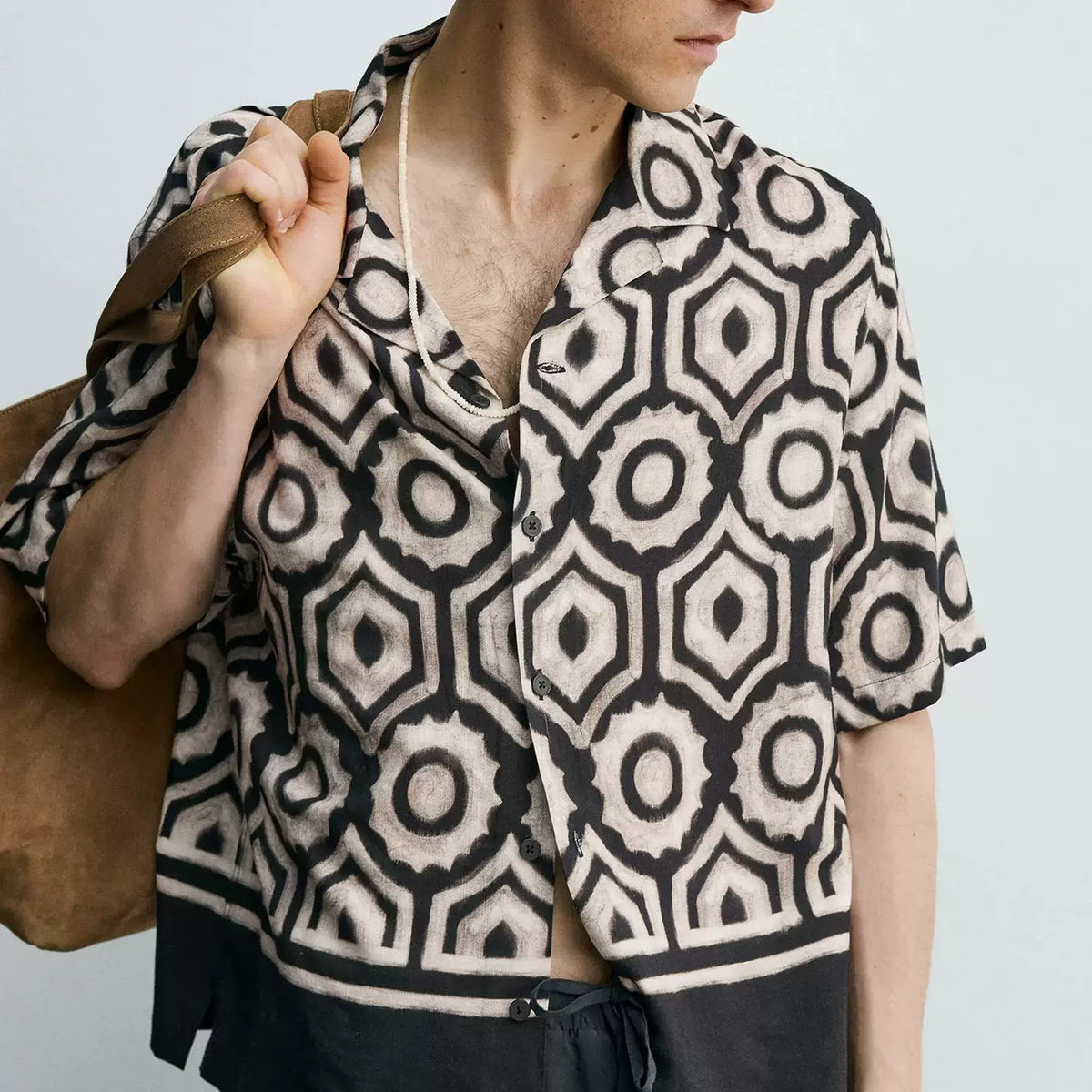 Geometric Print Short-Sleeve Shirt