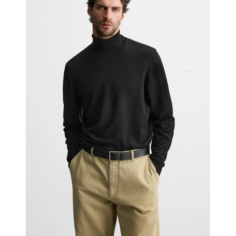 Viscose-Blend Mock-Neck Sweater