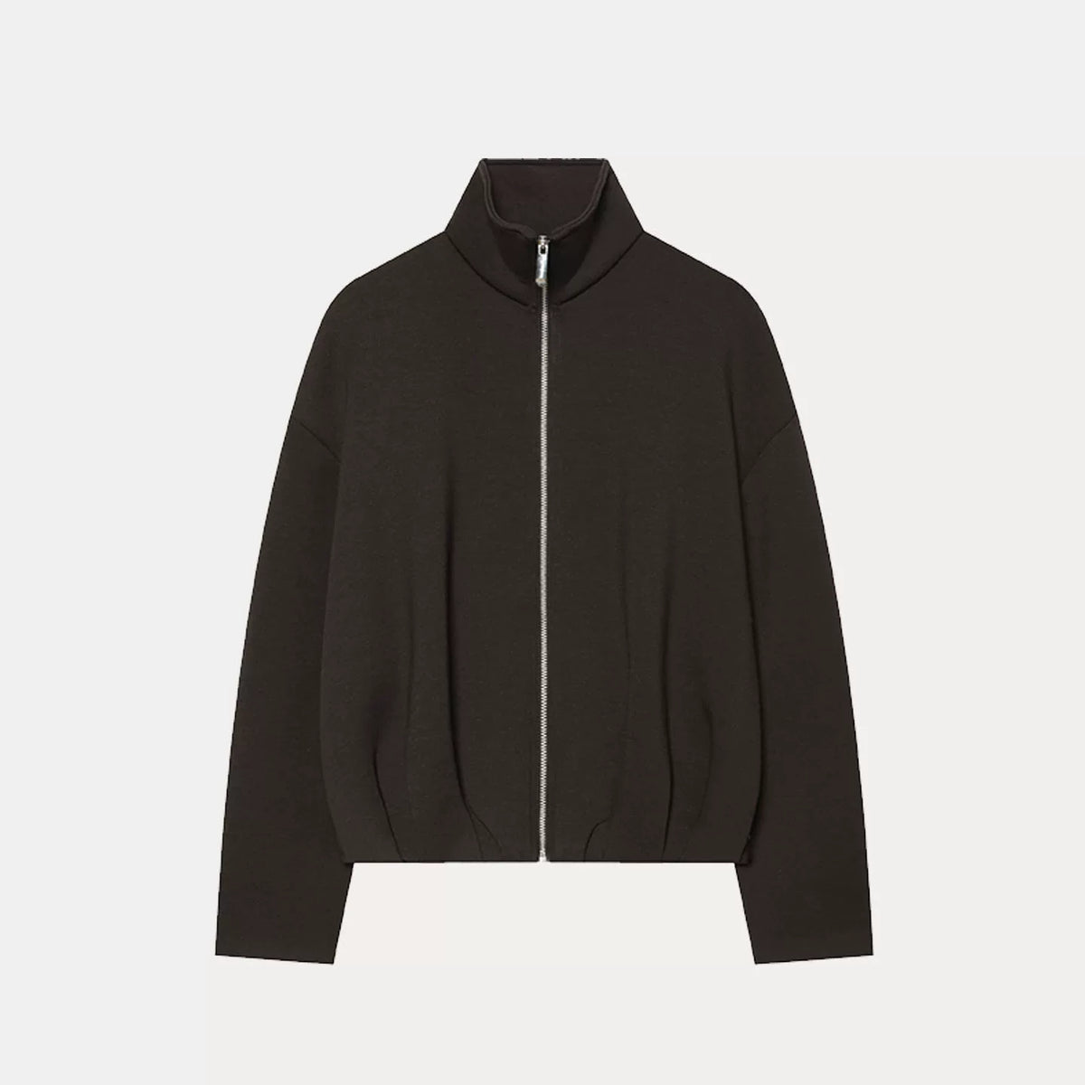 Stand-Collar Zip-Front Jacket