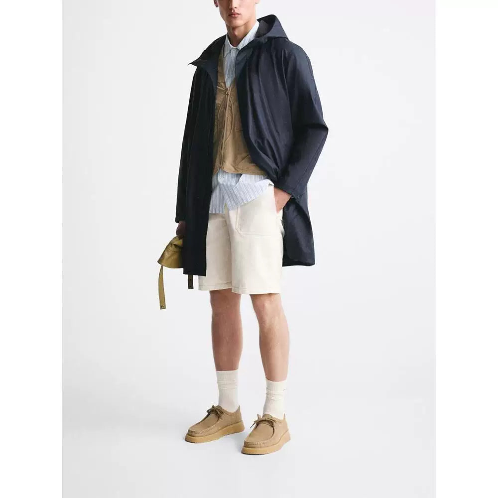 Coated Faux Leather Hooded Parka