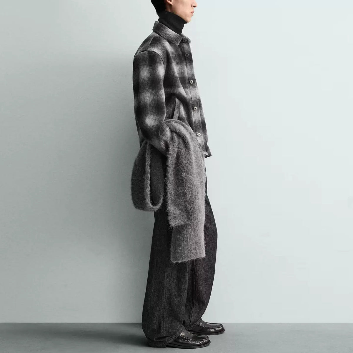 Checked Collared Overshirt