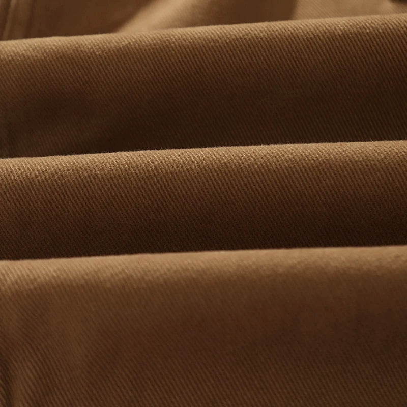 Washed Khaki Cargo Trousers