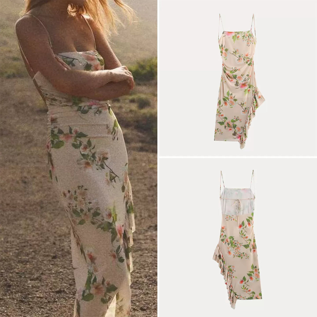 Tiered Printed Dress