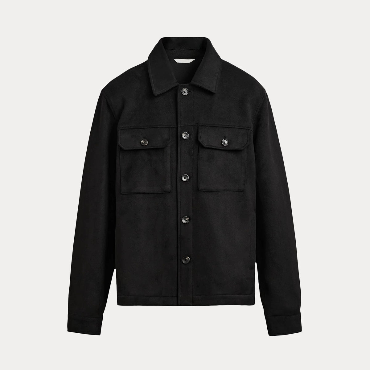 Suede-Effect Overshirt