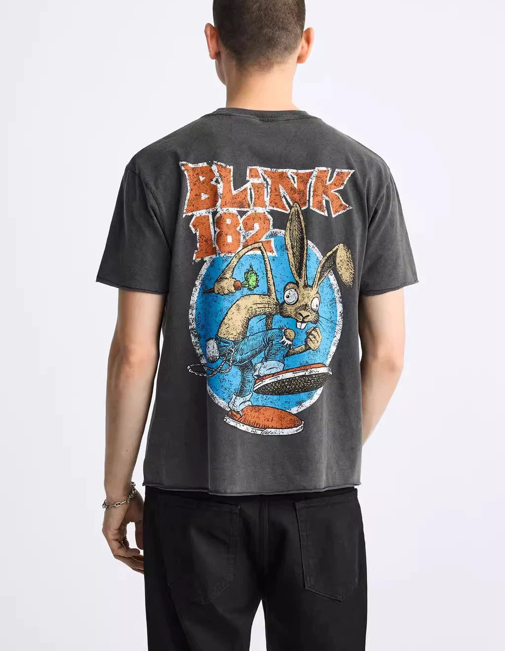 Washed Graphic Crew Neck Tee