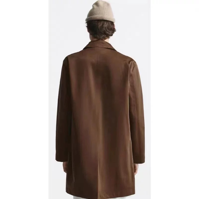 Windproof Mid-Length Trench Coat