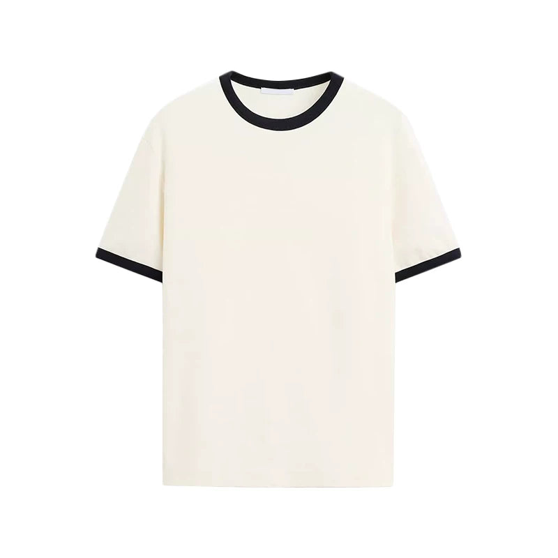 Contrast Textured Slim Crew Tee
