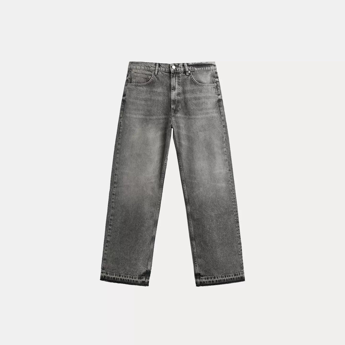 Mid-Rise Relaxed Straight Jeans