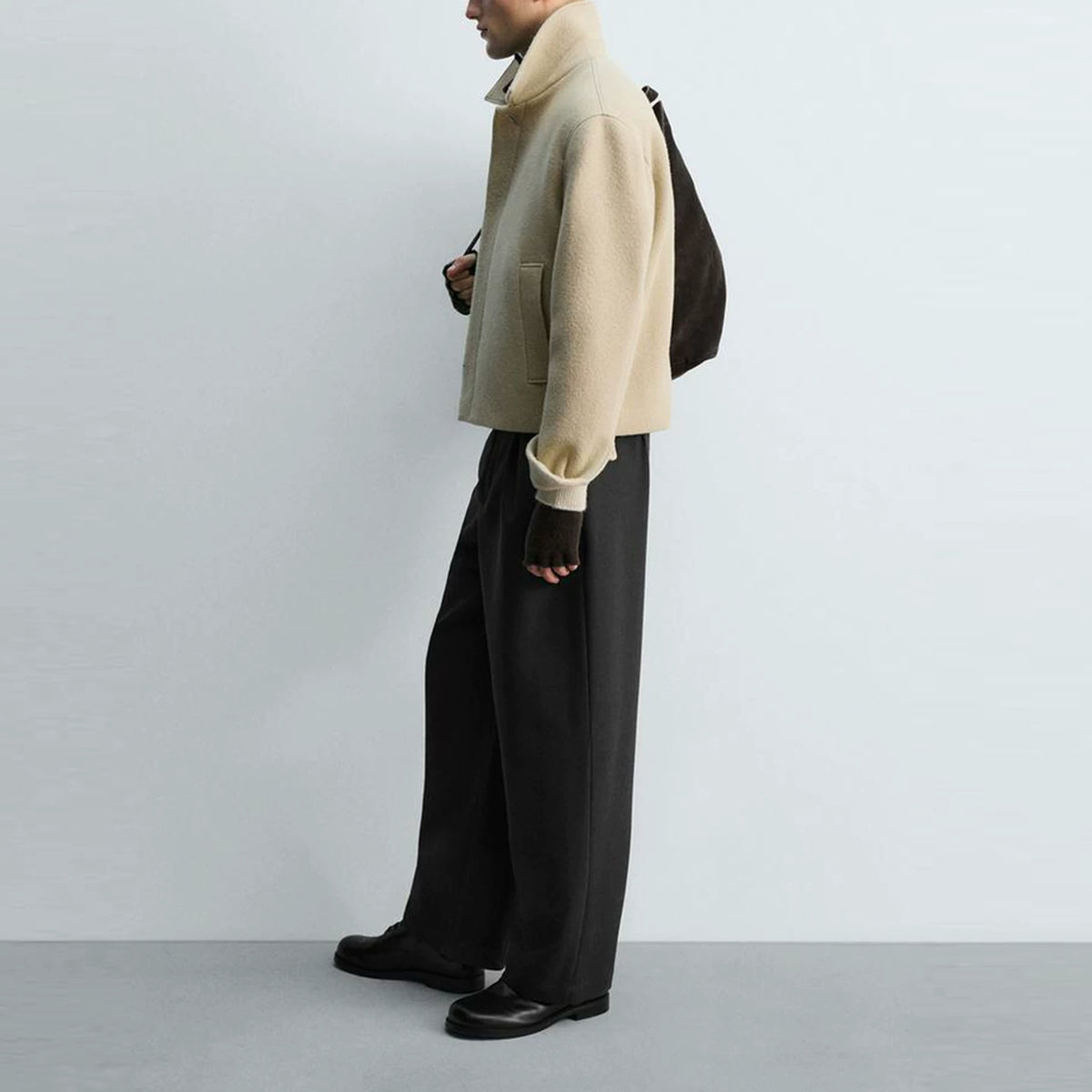 Cropped Collared Jacket