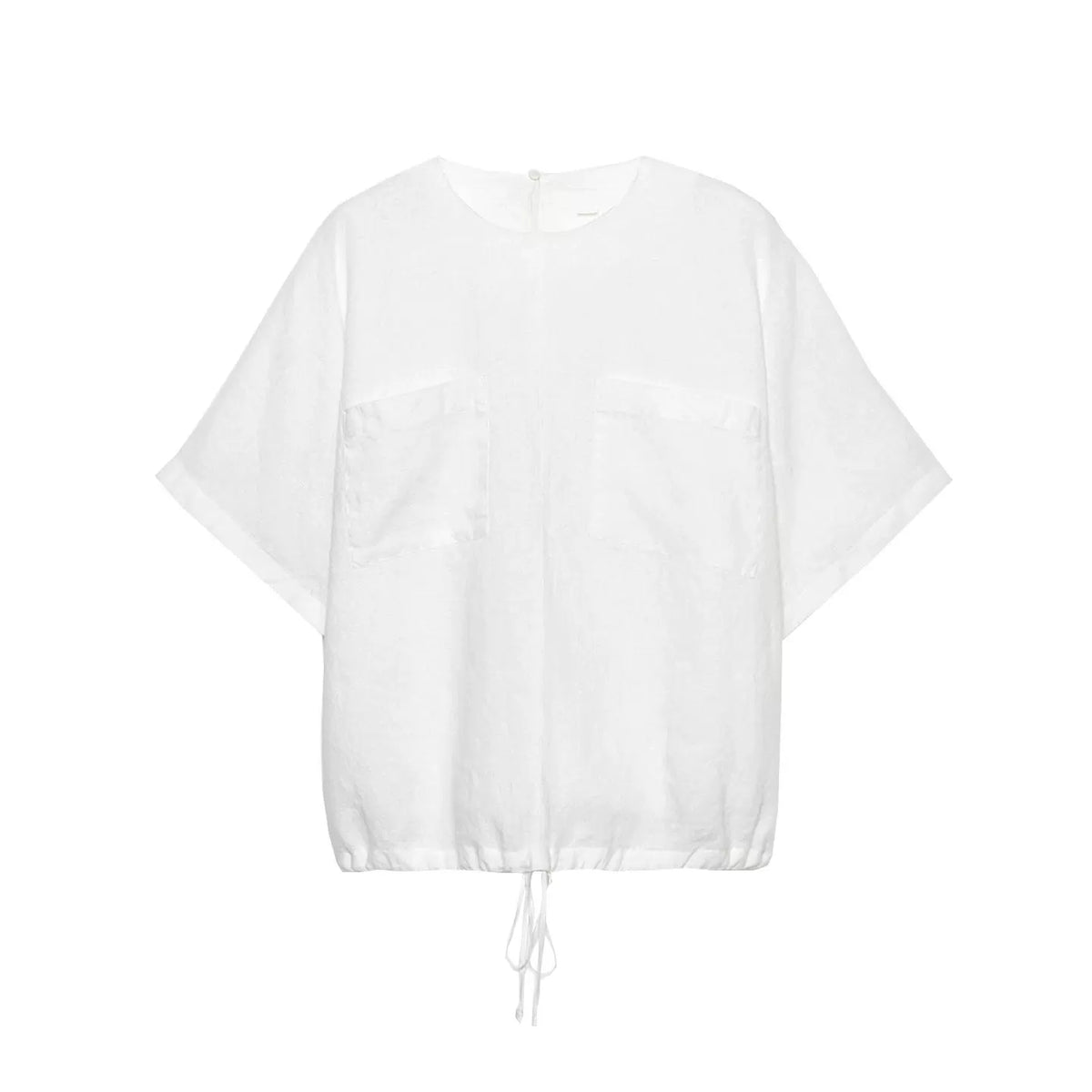 Tie-Front Top and Split-Hem Trousers Set