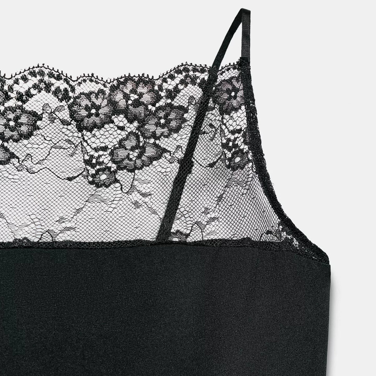 Lace Strap Square-Neck Jumpsuit