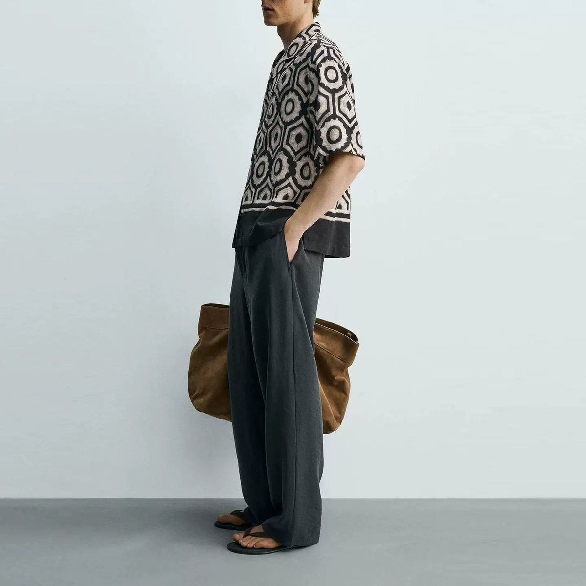 Geometric Print Short-Sleeve Shirt