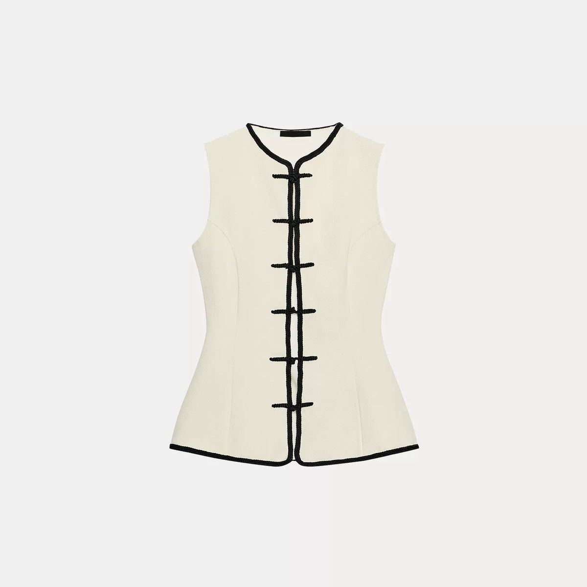 Contrast Trim Sleeveless Top & Trousers Set