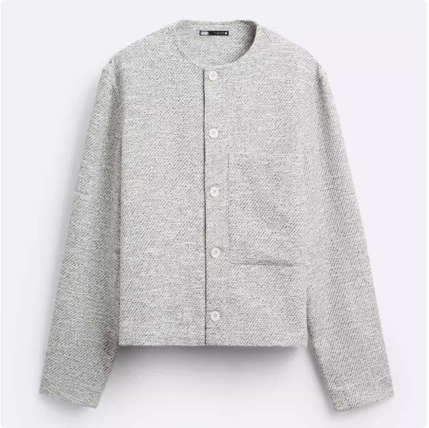 Crew Neck Shirt Jacket