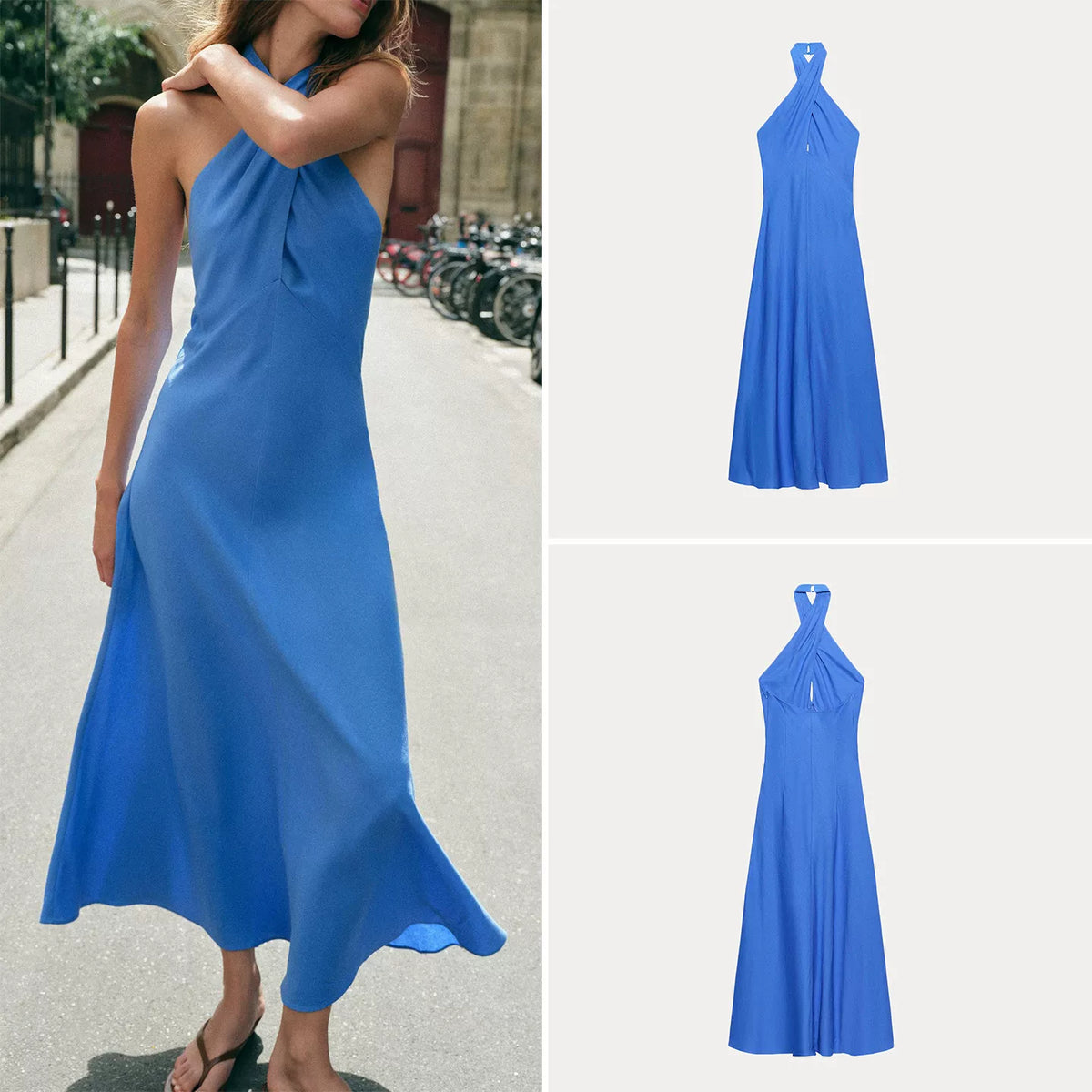 Halter Neck Midi Dress