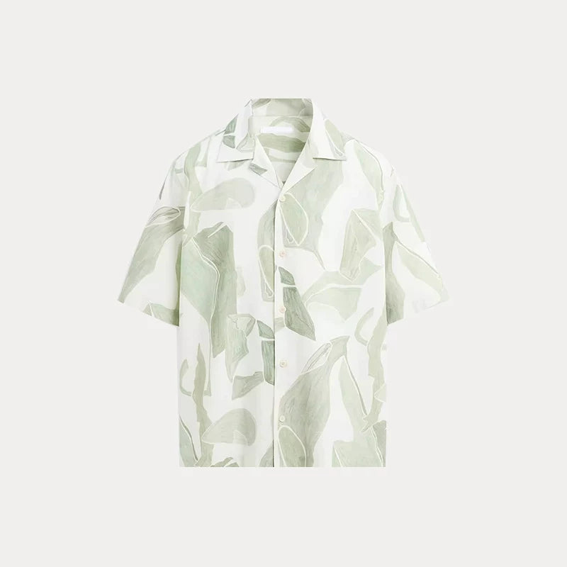 Printed Straight-Fit Short-Sleeve Shirt