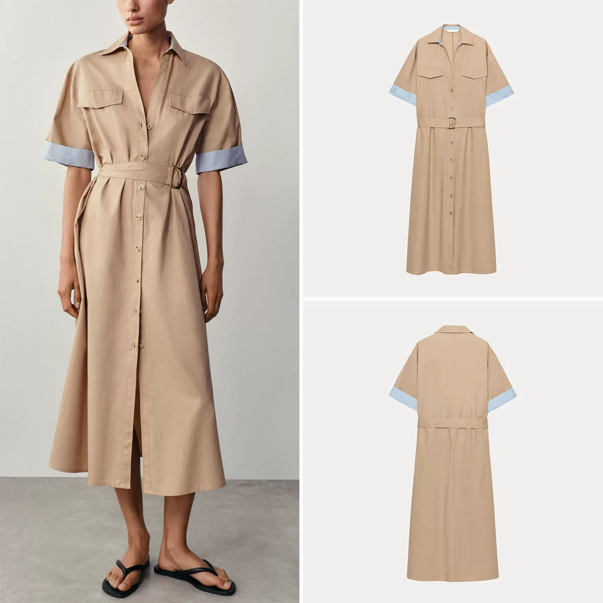 Belted Shirt Dress