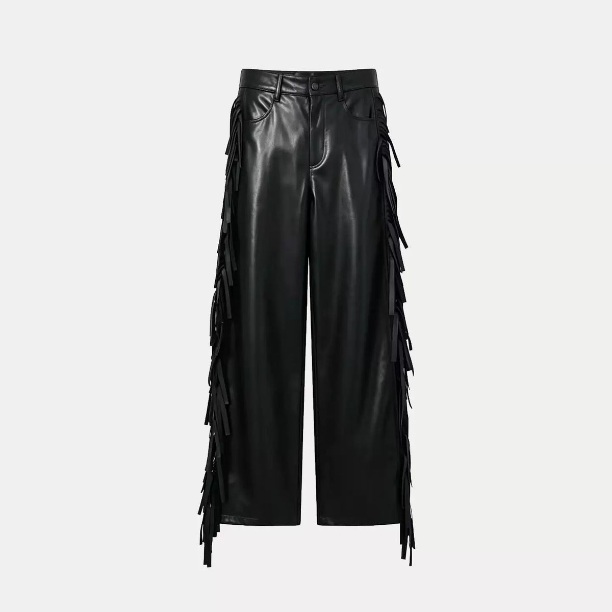 Fringe Straight-Leg Trousers