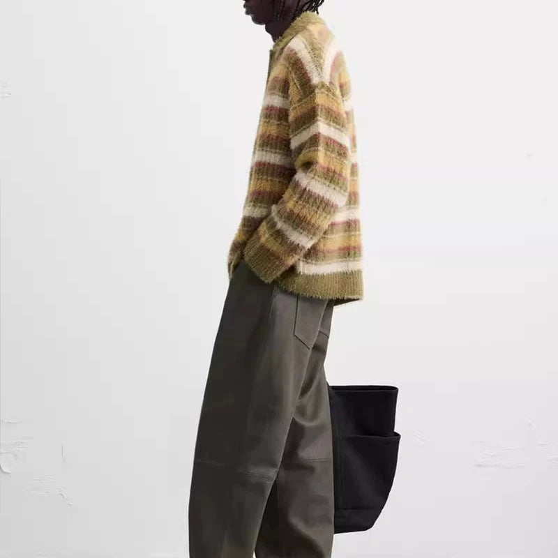 Striped Polo Sweater