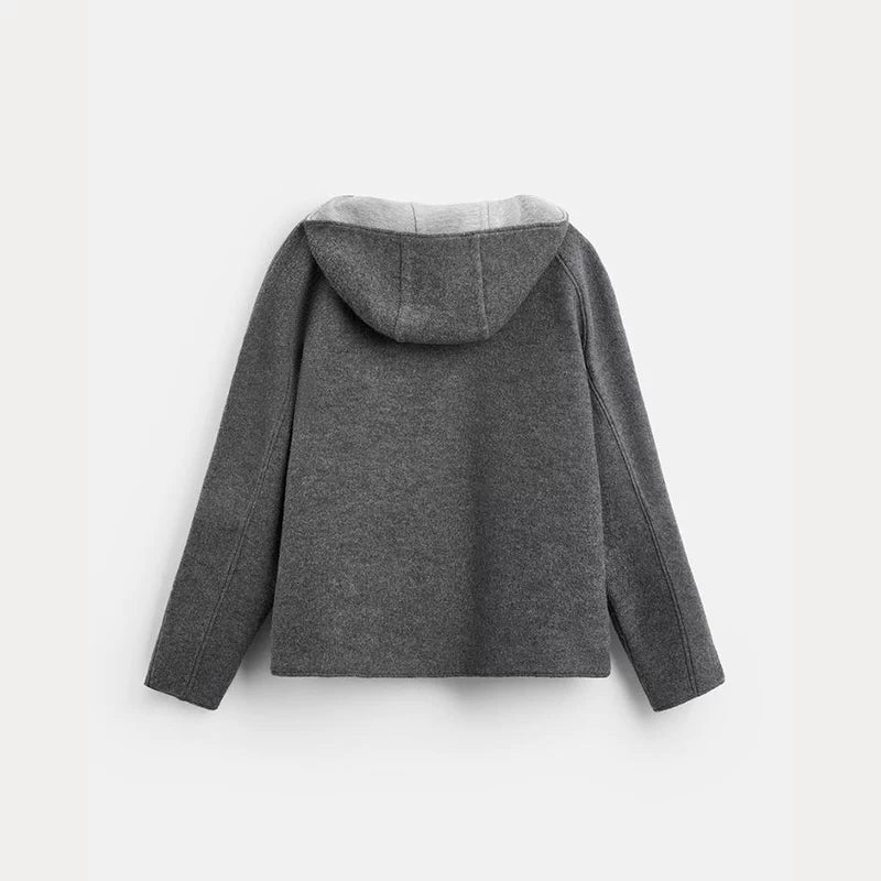 Contrast Panel Hooded Jacket