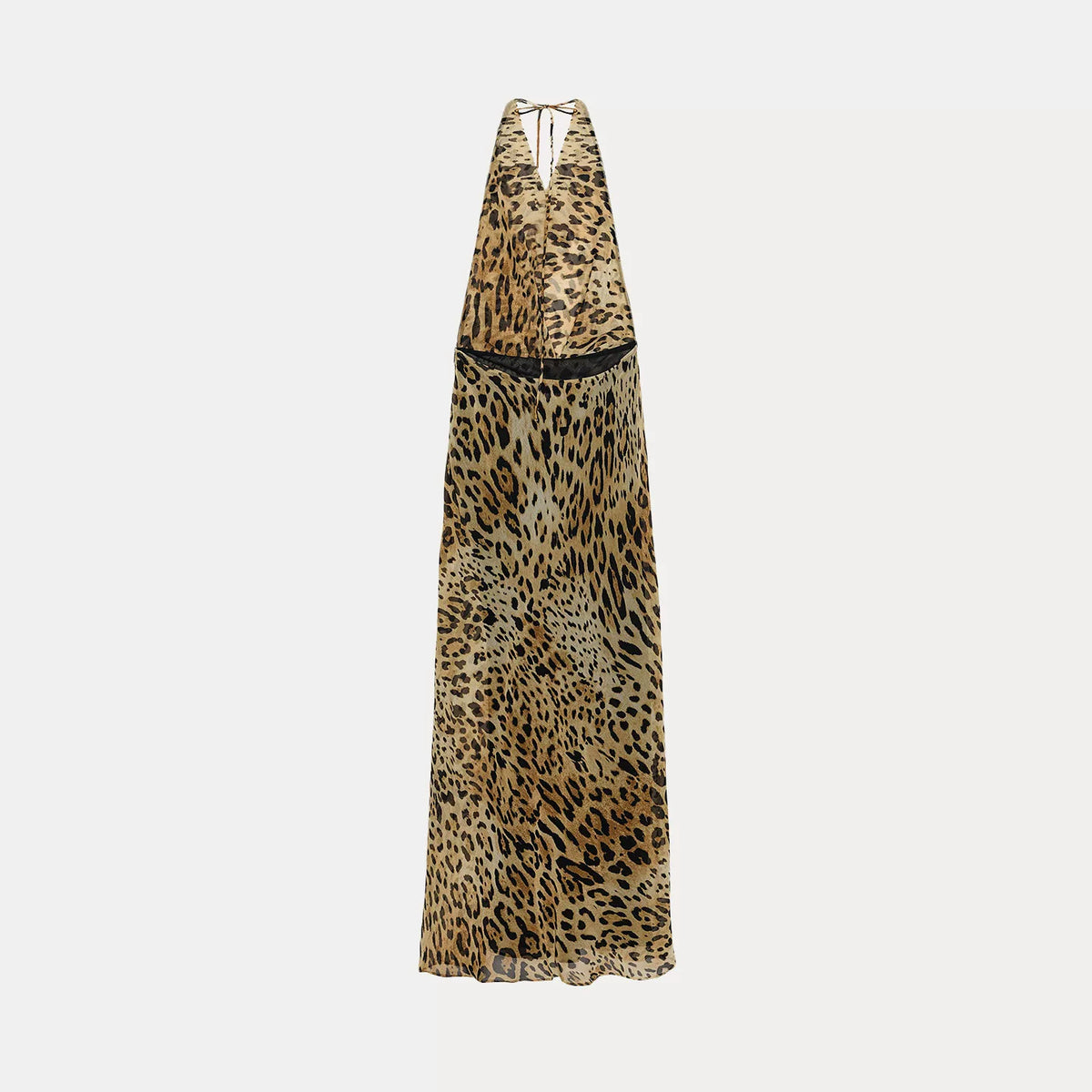 Leopard Print Halter Dress