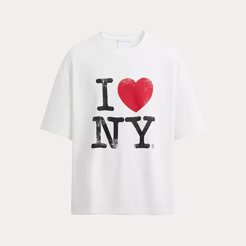 Heart Print Short-Sleeve T-Shirt