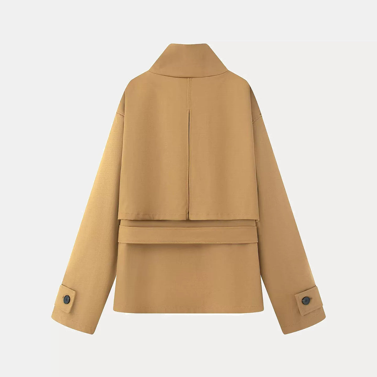 Short Tie-Waist Trench Jacket
