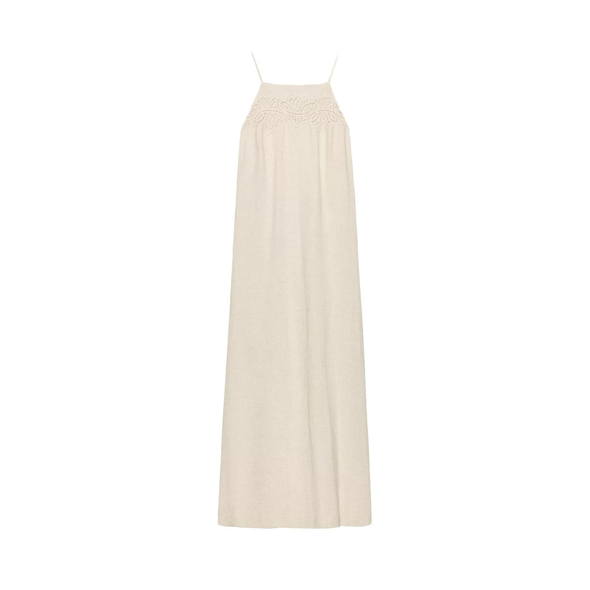 Straight-Neck Panelled Slip Dress